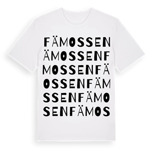 Fämossen ordlek t-shirt – ekologisk bomull t-shirt från Pinshirt