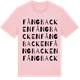 Pink Cotton t-shirt med Fångbacken ordlek t-shirt
