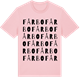 Pink Cotton t-shirt med Fårbo ordlek t-shirt