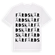 White t-shirt med Färdskär ordlek t-shirt