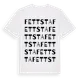 White t-shirt med Fettsta ordlek t-shirt