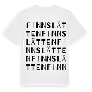 Finnslätten ordlek t-shirt – ekologisk bomull t-shirt från Pinshirt