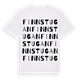 White t-shirt med Finnstugan ordlek t-shirt
