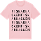 Pink Cotton t-shirt med Fiskarbacken ordlek t-shirt