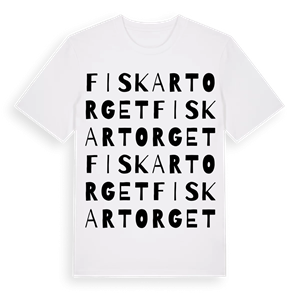 Fiskartorget ordlek t-shirt – ekologisk bomull t-shirt från Pinshirt