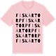 Pink Cotton t-shirt med Fiskartorp ordlek t-shirt