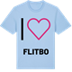 Blue Soul t-shirt med Jag älskar Flitbo t-shirt stort tryck