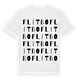 White t-shirt med Flitbo ordlek t-shirt