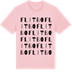 Pink Cotton t-shirt med Flitbo ordlek t-shirt
