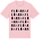 Pink Cotton t-shirt med Flöarna ordlek t-shirt