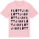 Pink Cotton t-shirt med Flöttjan ordlek t-shirt