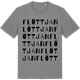 Mid Heather Gray t-shirt med Flöttjan ordlek t-shirt