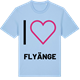 Blue Soul t-shirt med Jag älskar Flyänge t-shirt stort tryck