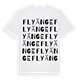 White t-shirt med Flyänge ordlek t-shirt
