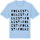 Blue Soul t-shirt med Folkesta ordlek t-shirt