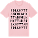 Pink Cotton t-shirt med Folkhyttan ordlek t-shirt