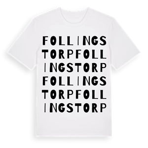 Follingstorp ordlek t-shirt – ekologisk bomull t-shirt från Pinshirt