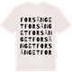 Vintage White t-shirt med Forsänget ordlek t-shirt