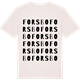 Vintage White t-shirt med Forsbo ordlek t-shirt