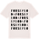 Vintage White t-shirt med Forsbyboda ordlek t-shirt