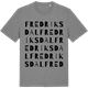 Mid Heather Gray t-shirt med Fredriksdal ordlek t-shirt
