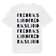 White t-shirt med Fredrikslund ordlek t-shirt