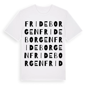 Frideborgen ordlek t-shirt – ekologisk bomull t-shirt från Pinshirt