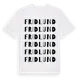 White t-shirt med Fridlund ordlek t-shirt