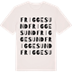 Vintage White t-shirt med Friggesund ordlek t-shirt