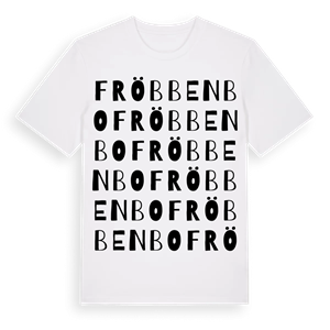 Fröbbenbo ordlek t-shirt – ekologisk bomull t-shirt från Pinshirt