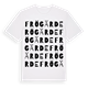 White t-shirt med Frögärde ordlek t-shirt