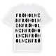 White t-shirt med Fröholmen ordlek t-shirt