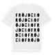 White t-shirt med Fröjdebo ordlek t-shirt