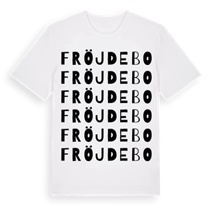 Fröjdebo ordlek t-shirt – ekologisk bomull t-shirt från Pinshirt