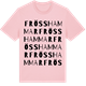 Pink Cotton t-shirt med Frösshammar ordlek t-shirt