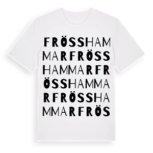 Frösshammar ordlek t-shirt – ekologisk bomull t-shirt från Pinshirt