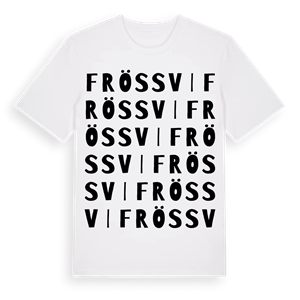 Frössvi ordlek t-shirt – ekologisk bomull t-shirt från Pinshirt