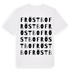 Fröstbo ordlek t-shirt – ekologisk bomull t-shirt från Pinshirt
