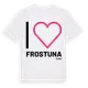 White t-shirt med Jag älskar Frostuna t-shirt stort tryck