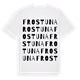 White t-shirt med Frostuna ordlek t-shirt