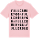 Pink Cotton t-shirt med Fullerö brygga ordlek t-shirt