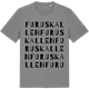 Mid Heather Gray t-shirt med Furuskallen ordlek t-shirt