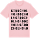 Pink Cotton t-shirt med Gäddeholm ordlek t-shirt