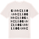 Vintage White t-shirt med Gammelbo ordlek t-shirt