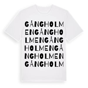 Gångholmen ordlek t-shirt – ekologisk bomull t-shirt från Pinshirt