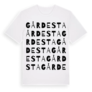 Gårdesta ordlek t-shirt – ekologisk bomull t-shirt från Pinshirt