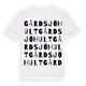 White t-shirt med Gårdsjöhult ordlek t-shirt