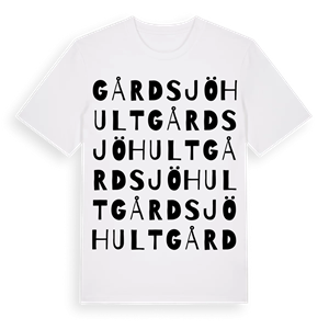 Gårdsjöhult ordlek t-shirt – ekologisk bomull t-shirt från Pinshirt