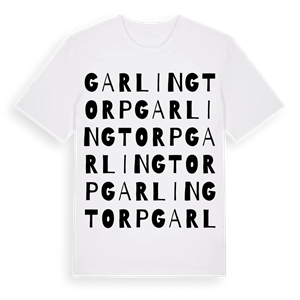 Garlingtorp ordlek t-shirt – ekologisk bomull t-shirt från Pinshirt