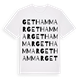 White t-shirt med Gethammar ordlek t-shirt
